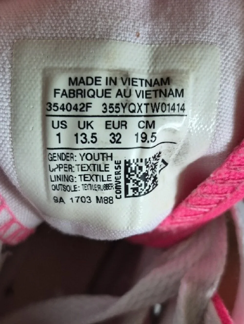 Converse Kids Pink High-Top Sneakers